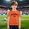 Kids Loose Fit Casual T-Shirt Germany World Cup Inspired Print Children Short Sleeve Tee Boys Girls Soft Cotton Top