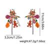 Colorful Christmas Earrings: Cartoon Little Man, Holiday House & Candy Pendants