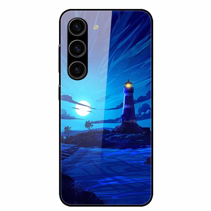 For Samsung Galaxy S25 Plus Case Tempered Glass Hard Phone Cover for Samsung S25 Ultra 5G Back Cases for GalaxyS25 S 25 S25Plus