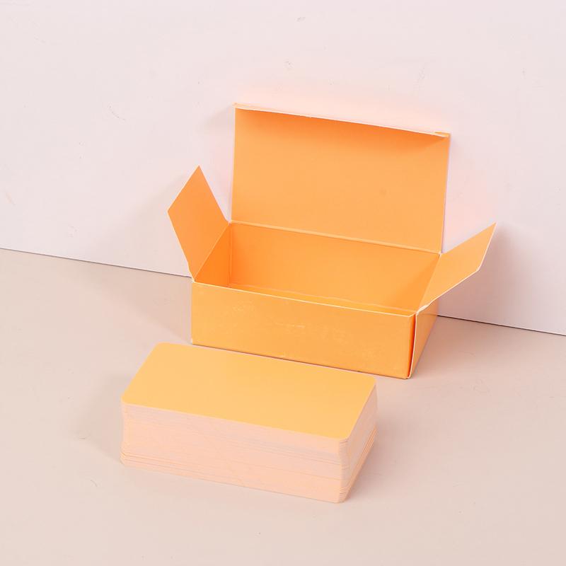 100Pcs/Box Kraft Paper Card Double Sided Word Card Blank Business Card Message Note Thank You Card Writing Card Learning Card