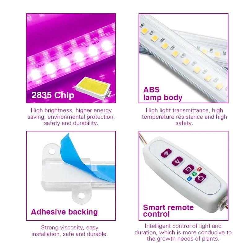 LED Full Spectrum Phyto Lamp USB 5V Grow Light Bar 30cm/50cm 1T 2T 3T 4T Plants Flowers Led Greenhouse Cultivo Hydroponic
