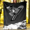 ski Theme Printed Blanket - Perfect for Couch, Bed, Travel & Outdoor Use | Machine Washable, Cozy & Durable.