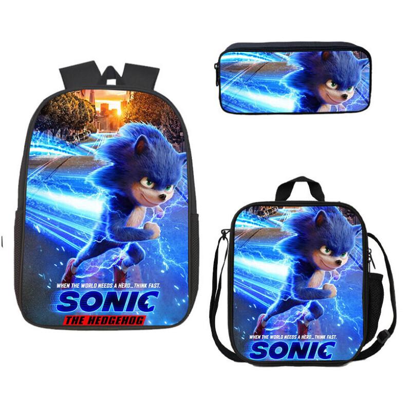 Piece 3 Pattern Schoolbag Lunch Bag Pencil Case Kids Set