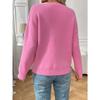 Spring and Autumn Cute Casual Bow Printed Round Neck Women's Sweaters