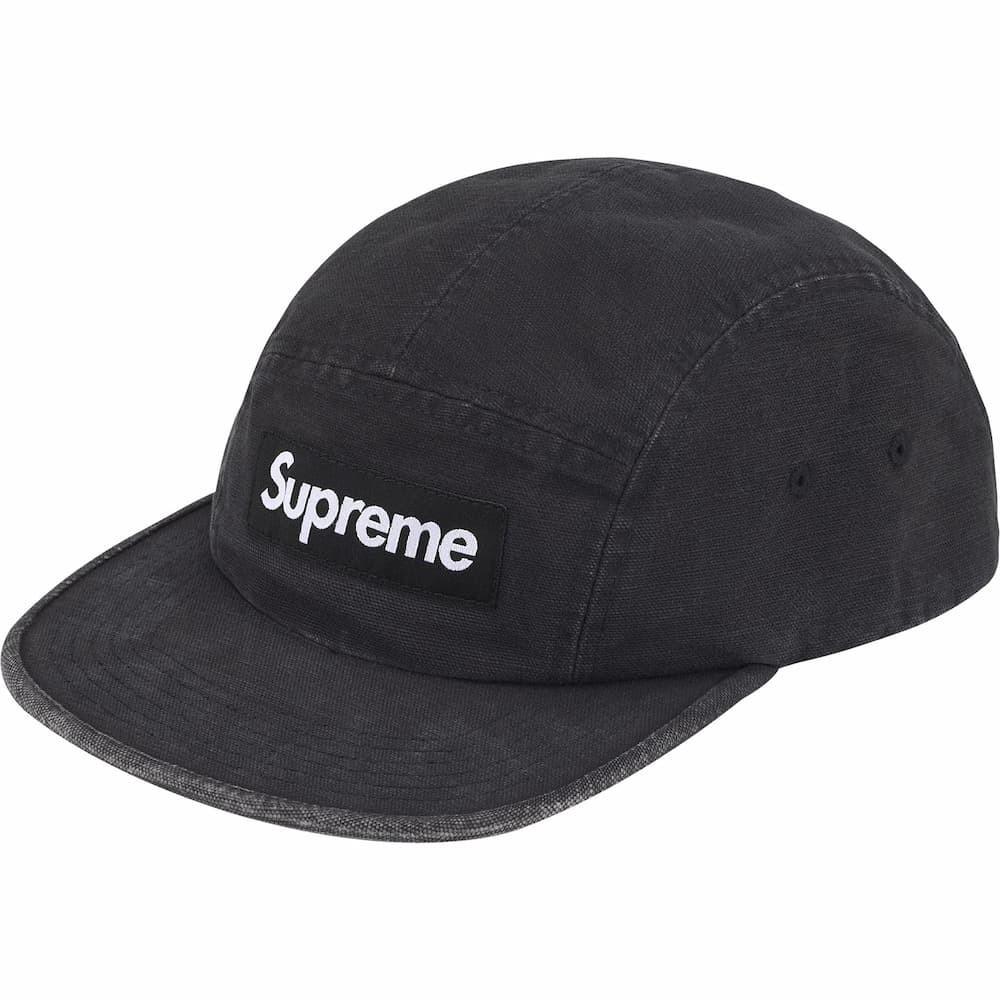 818966 Supreme Canvas Camp Cap Black One-Size