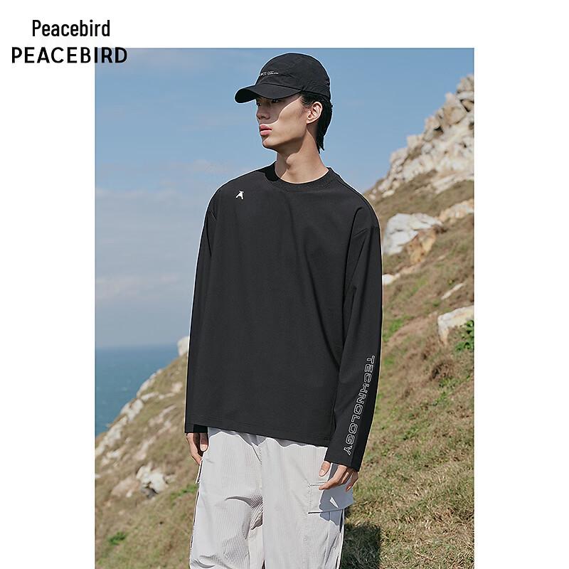 Peacebird Men s Loose Fit Round Neck Pullover Sweatshirt B1CPE3361 XL
