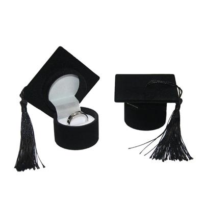 Rings Box Graduation Bachelor Hat Jewelry Packging Box Wedding Engagement Earring for Special Occasion