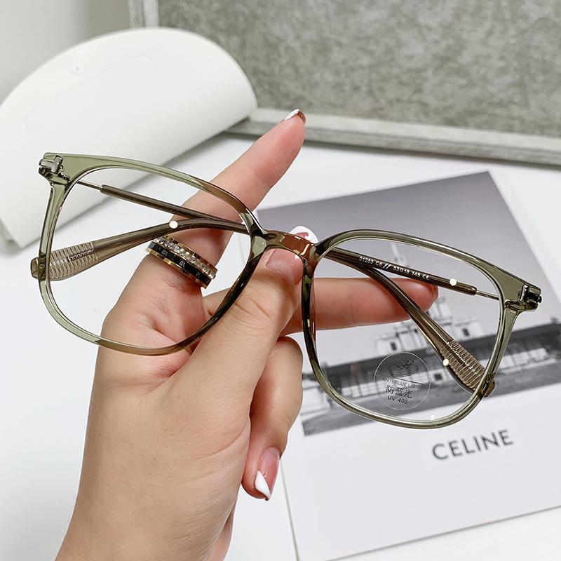 Оправа очков Tr90 Trend Plain Glasses Frame Flat Glasses Retro Anti-Blue Glasses Women 01283