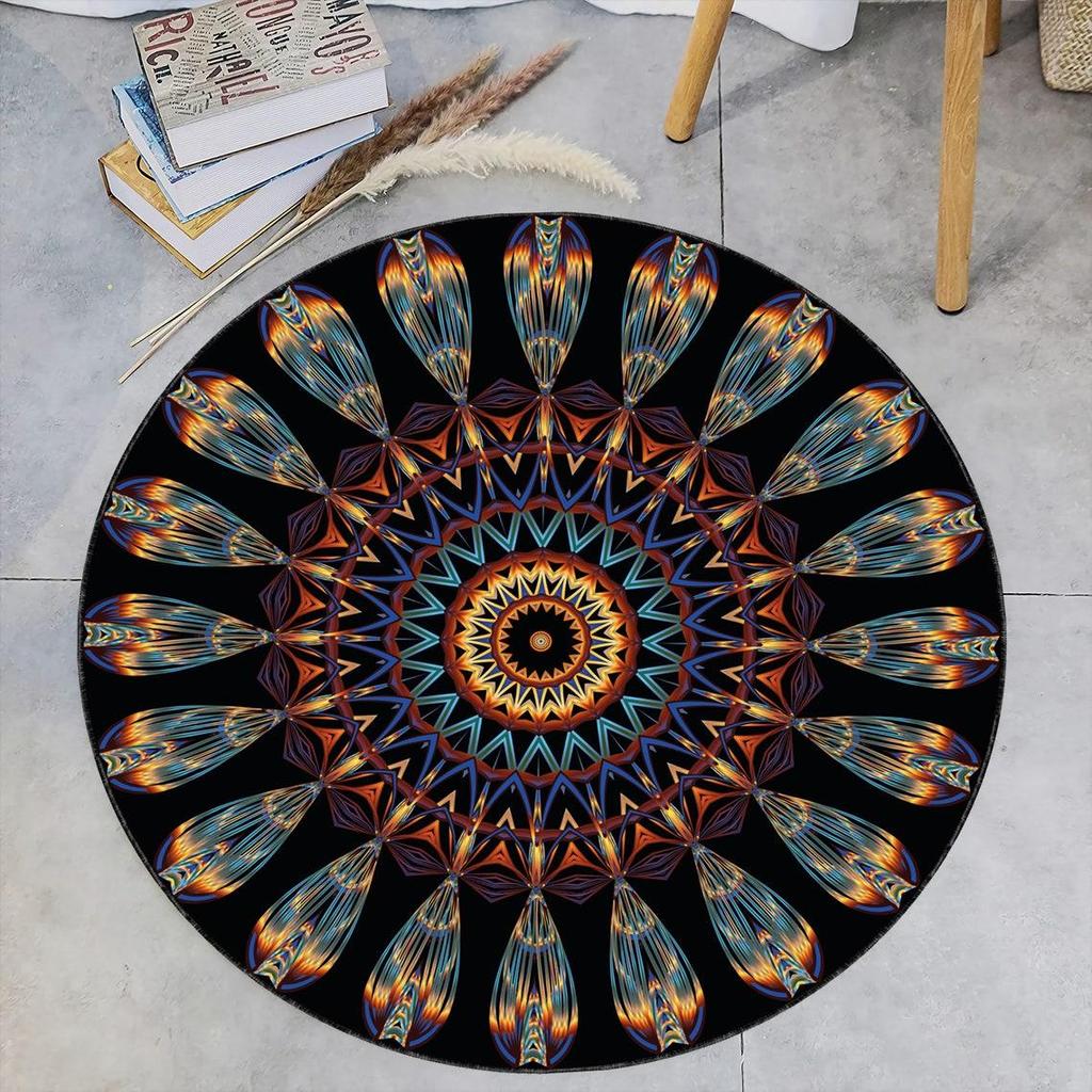 Mandala,Mandala Rug,Mandala Round Rug,Round Rug,Mandala Pattern Round,Popular ,Themed Rug,Living Room,Home Decor,Gift For Her,Non Slip Rug