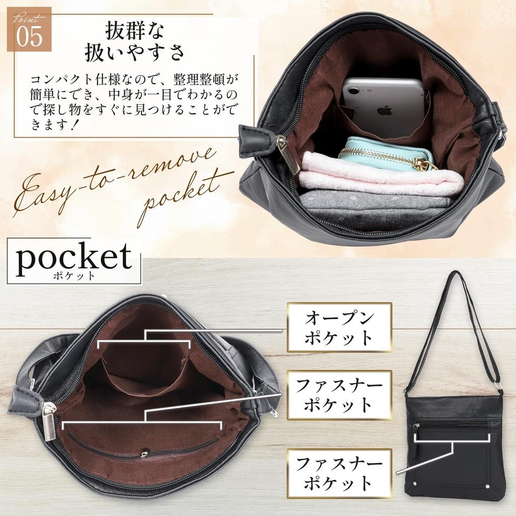 Fabram Damen Kleine Sacoche Umhängetasche, Kompakt und Leicht, Mini-Tasche (Kakaobraun)