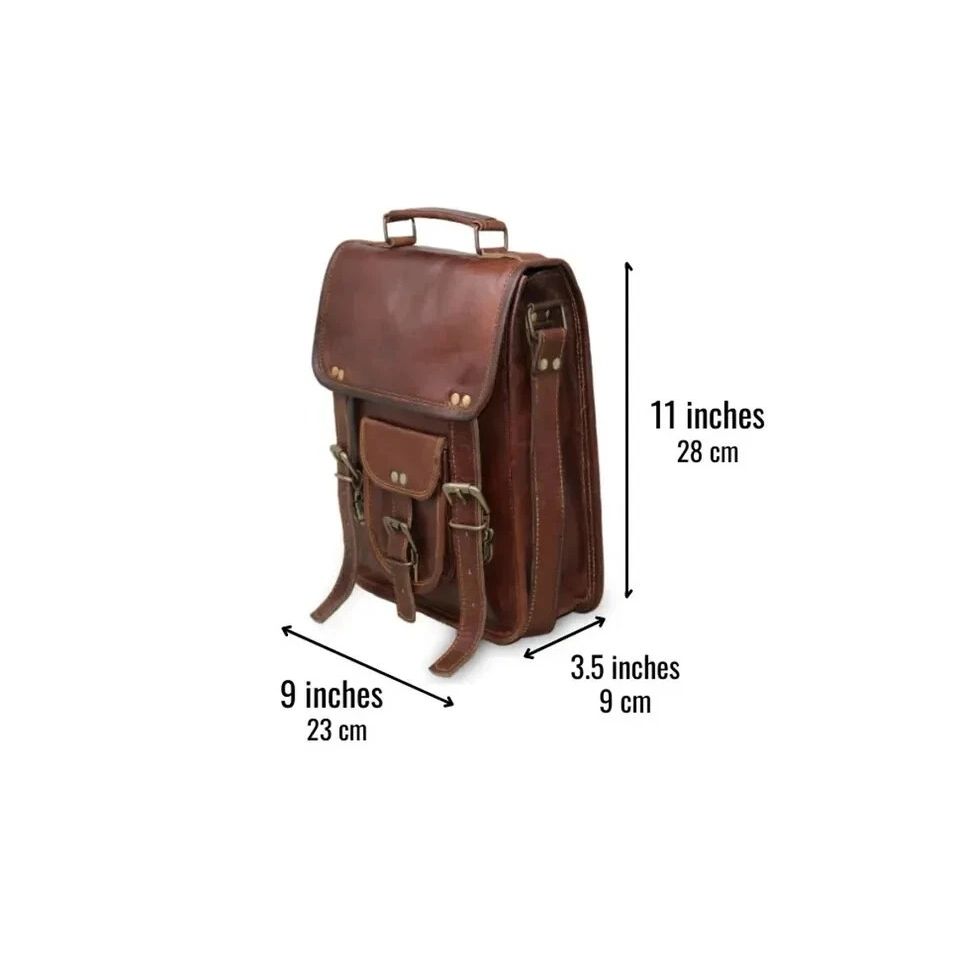 Men's Vintage Rare Find Leather Messenger Shoulder Laptop Bag Briefcase