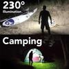 Rechargeable COB LED Induction Headlamp with Built-in Battery 10Mode Sensor Head Flashlight Outdoor Camping Fishing Head Lantern