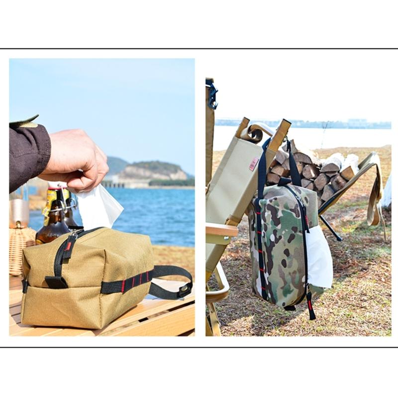 Outdoor Tissue Holder Bag Napkin Paper Storage Holder Hanging Wipes Box Case Tissue Dispenser Paper Storage Container