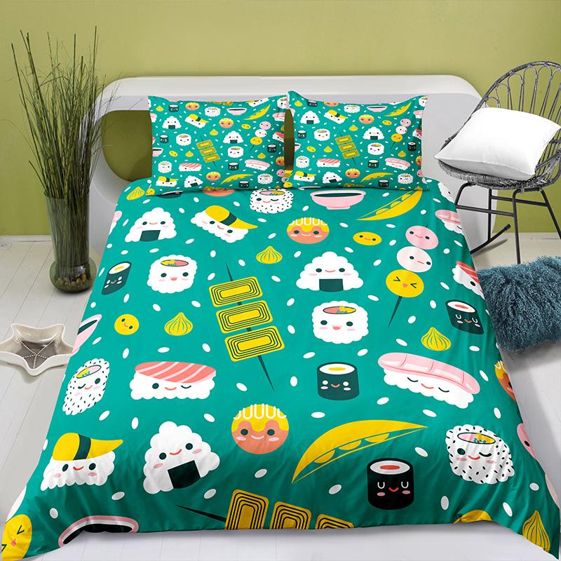 

Comforter Lovely Cartoon Food King Queen Pearl Milk Tea Bedding Set Kids Teens Adults Dessert Fries Cola Comforter (quilt)-EU Single(135*200cm)3pcs