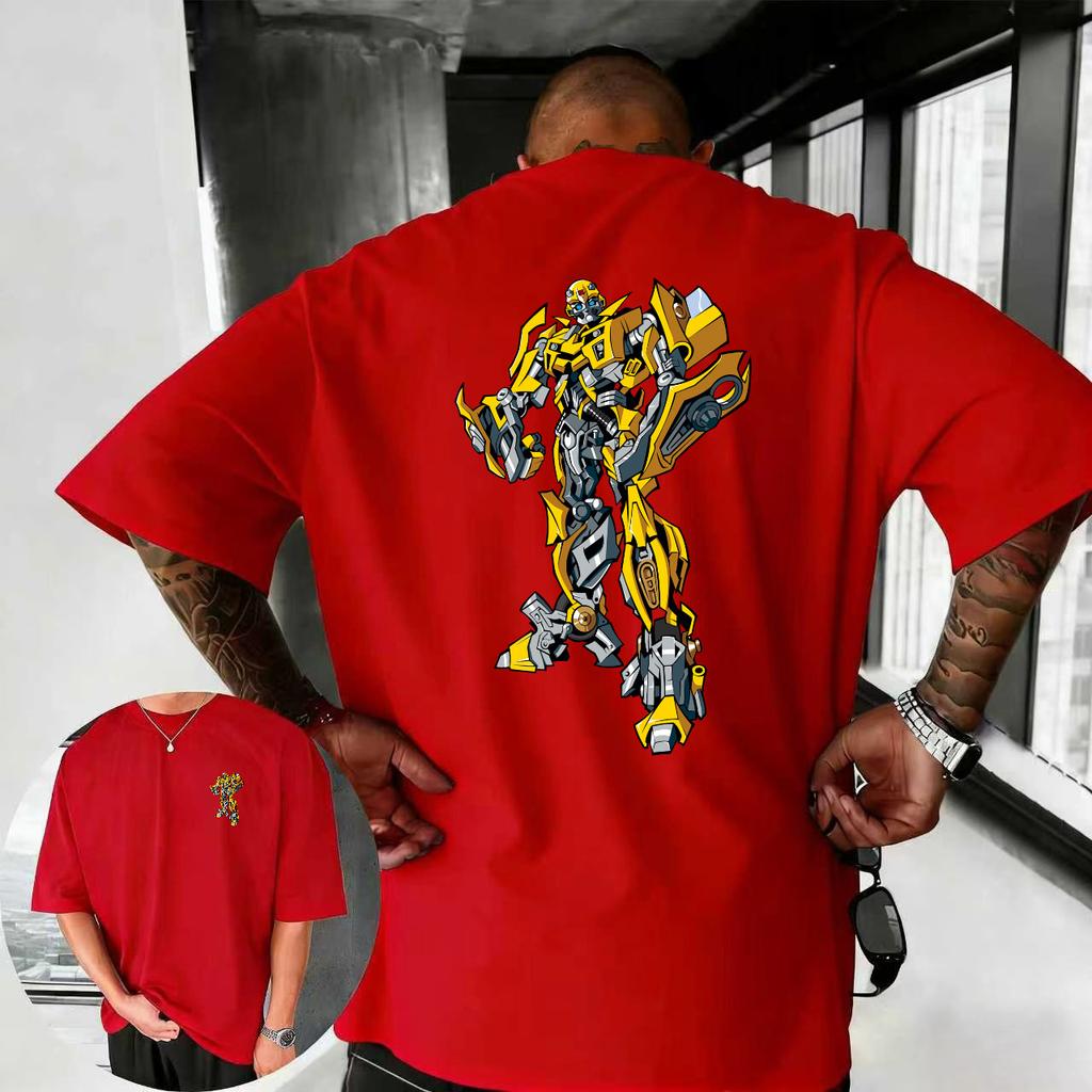 Transformers 2026 New Summer Autobots Graphic Cotton Print Hasbro Brand Tshirt Children Unisex Loose Breathable Casual Y2k Soft