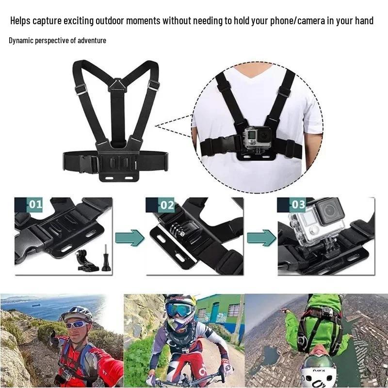 First-Person View Chest Mount Phone Holder for Outdoor Sports & Fishing