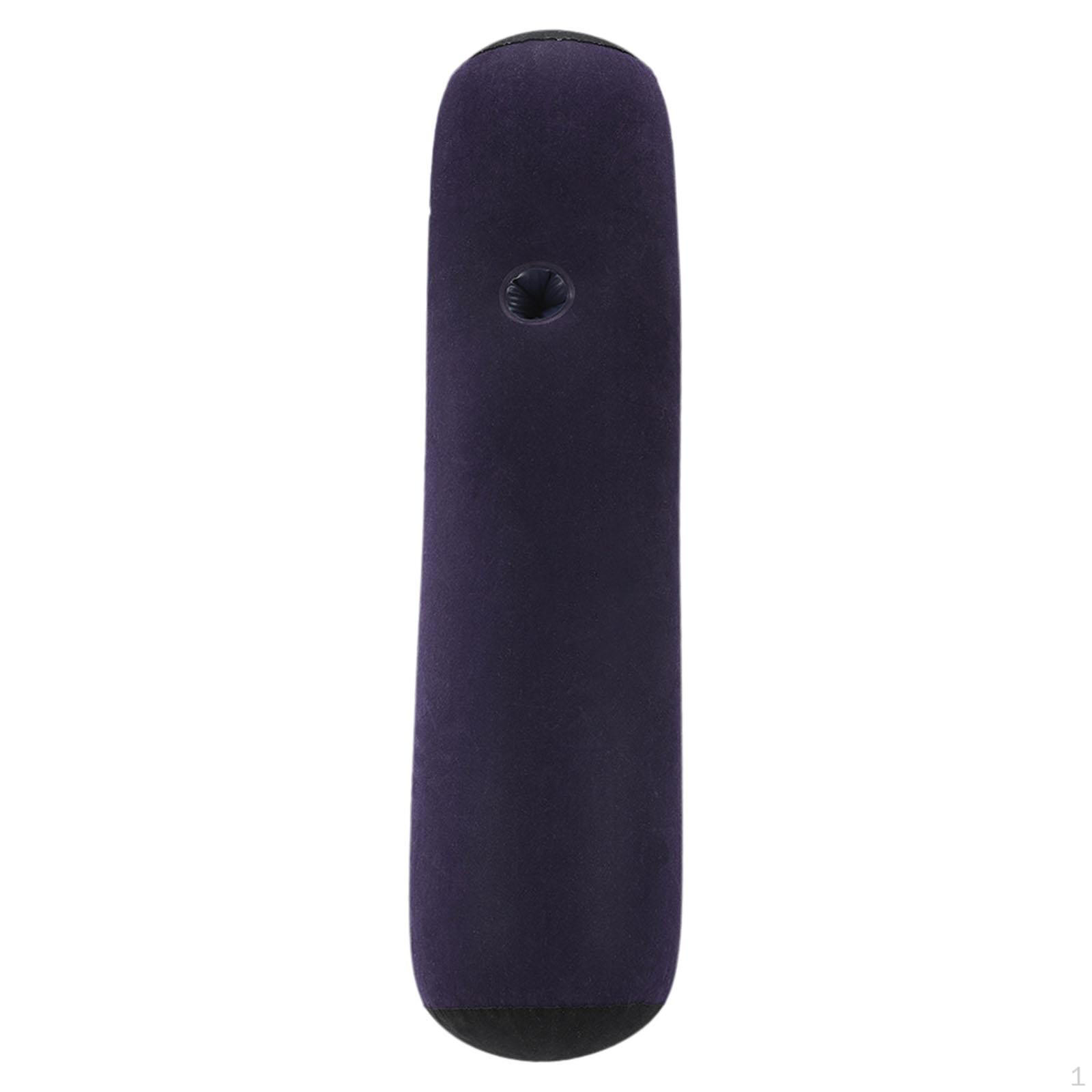 

Inflatable PVC Pillow Cylindrical Shaped Ergonomic Multi Use Dark Blue Support for Seat Plane