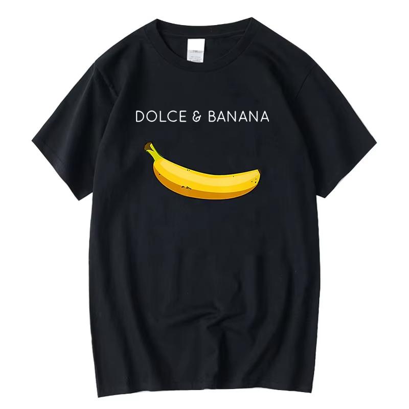Zomer Mannen T-shirt Hoge Kwaliteit Katoen Grappige Banaan Opdruk Losse O-hals Mannen Korte Mouw T-shirt Tops