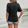 Women's Short Sleeve  Shirt R-Neck Casual Top