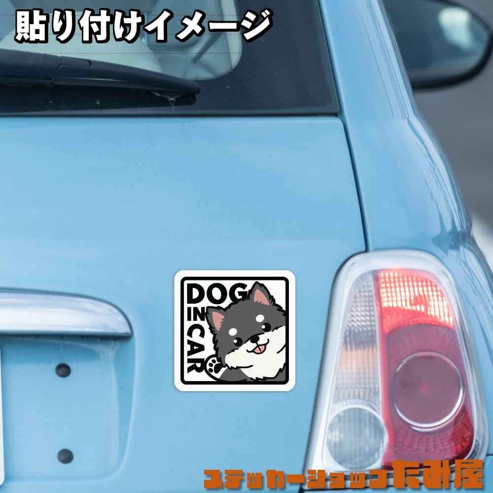 Tamiya Dog In Car Sticker Square 4.3 Inches (11 Cm) Weatherproof Waterproof Japanese Seal Pomeranian A (Sticker)
