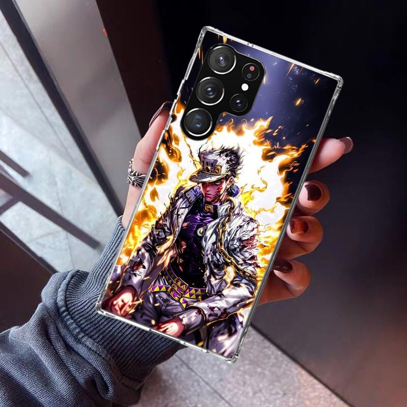 JoJo's Bizarre Adventure Kujo Jotaro Phone Case For Samsung Galaxy S23 S24 S25 Edge S26 Ultra S22 + S21 Plus S20 FE Cover Silico