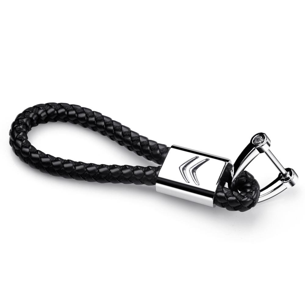 Fashion Leather Car Metal Keychain Horseshoe Buckle Waist Pendant Car Accessories For Citroen C1 C2 C3 C4 Picasso C-ELYSEE C6 C5