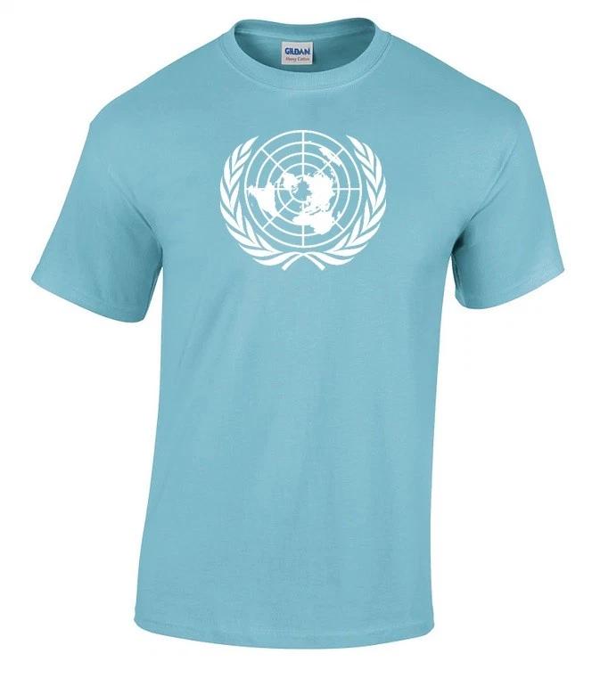 

UN United Nations Peace Keeper Light Sky Blue T-Shirt Cotton Logo Shirt S - 5XL L