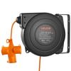 Retractable Extension Cord Reel 15 M Heavy Duty 16AWG / 3C Orange, for Ceiling/Wall Mount, Overheat Protection, Automatic Retractable Power Cord,
