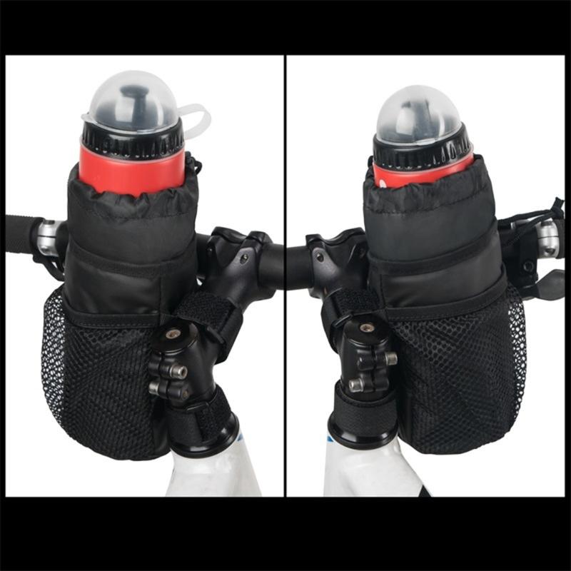Bike Cup Holder with Cell-Phone Pouch,Bike Water Bottle Holders,Universal Bar Drink Cup Can Holder for Bicycles,Scooter