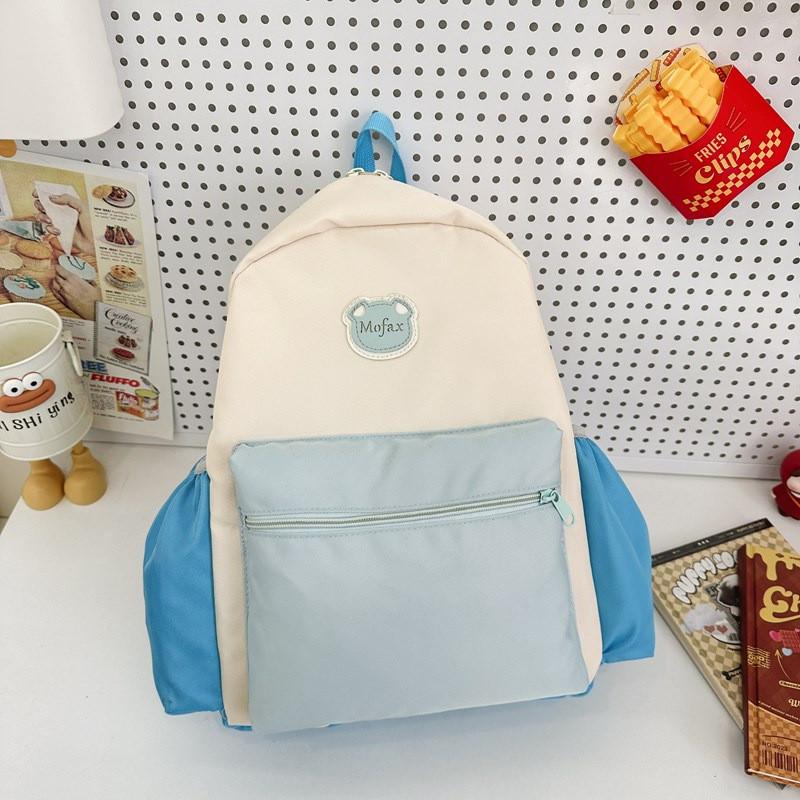 Mofax School Letter Bag Kid Toddler Padded Shoulder Straps Color Block Preschool