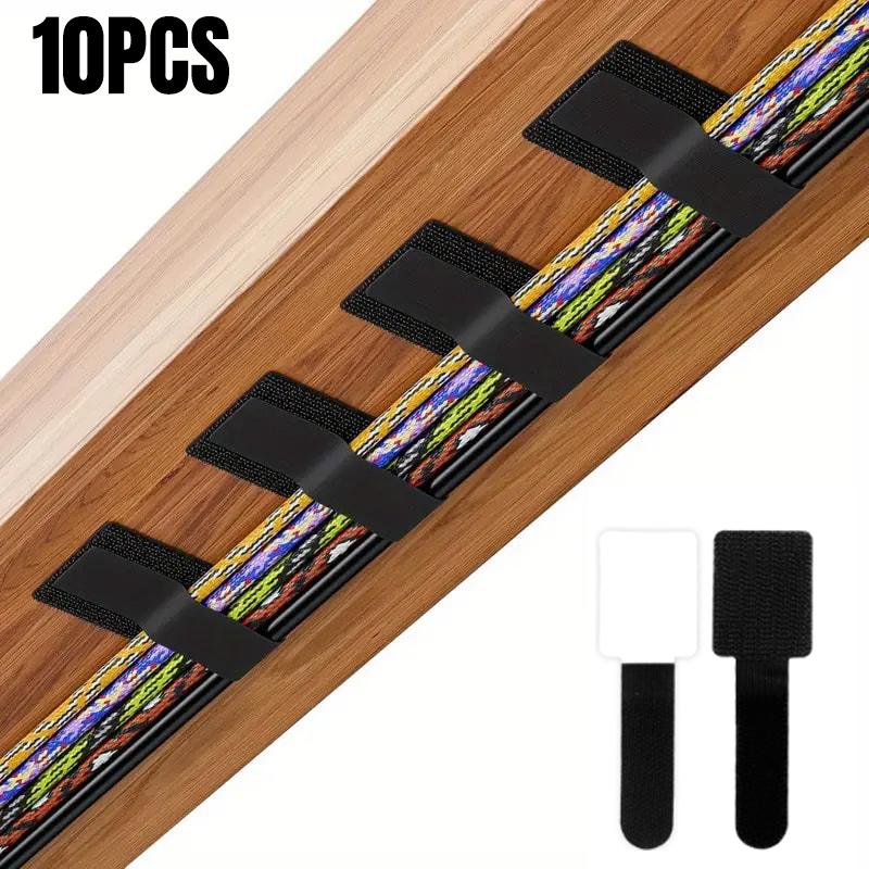 10-50pc Reusable Cable Ties Hook and Loop Cable Ties Self Adhesive Cable Organizer Table Wall Adhesive Cable Routing Holder