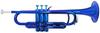 PLAYTECH Trumpet, ABS Resin, Lightweight (Approx. 500g), Semi-Hard Case Included, Metallic Blue