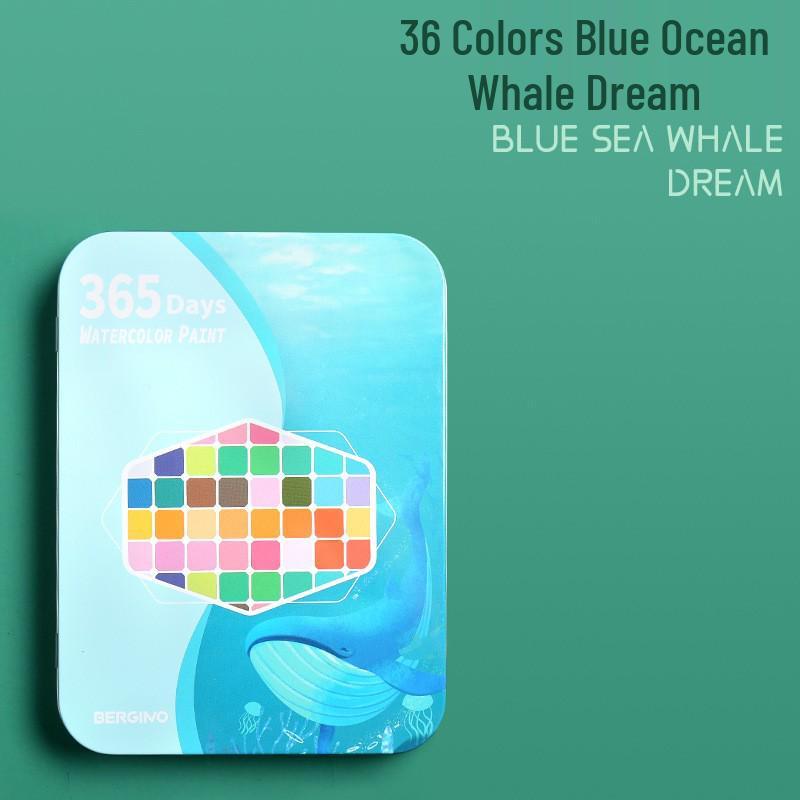 48 Tin Box Solid Watercolors & Brushes Kit - 60 Unique Colors for Beginners