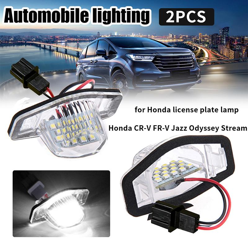 18 Led Car Number License Plate Lights Assembly Pure 6000K For Cr-V Fr-V Stream 12V Smd Number Lamp Led License Plate Light