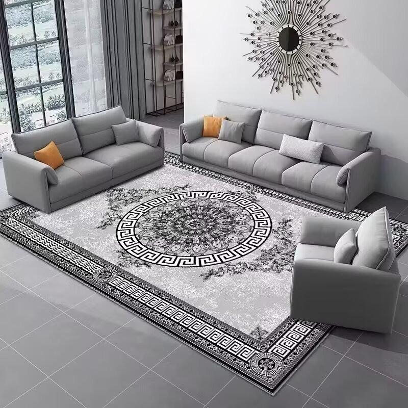 Klassischer Euroamerikanischer Faltteppich Verdickte Rückseite aus gewaschener Baumwolle Ethnischer Stil Bereichsteppich für Wohnzimmer Schlafzimmer Heimdekoration