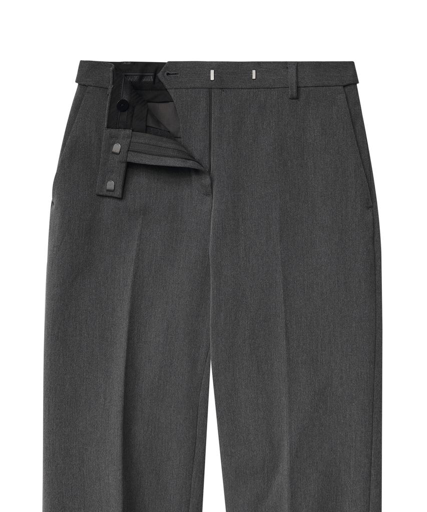 MUSINSA STANDARD WOMAN Women'S Heavyweight Fleece-Lined Straight Hidden Elastic Waist Slacks [Medium Gray]
