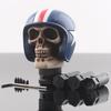 Universeller Helm Totenkopf Auto Schaltknauf Stick Auto Schaltgetriebe Schalthebel Kopfknauf Passend für Limousine Coupe SUV