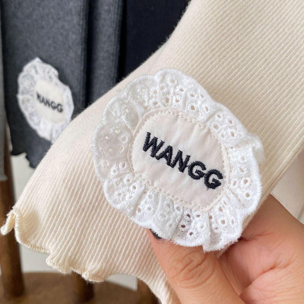 2025 New Autumn Style Toddler Girls' Solid Color Foot-Patched Leggings: Fashionable and Versatile Outerwear Pants