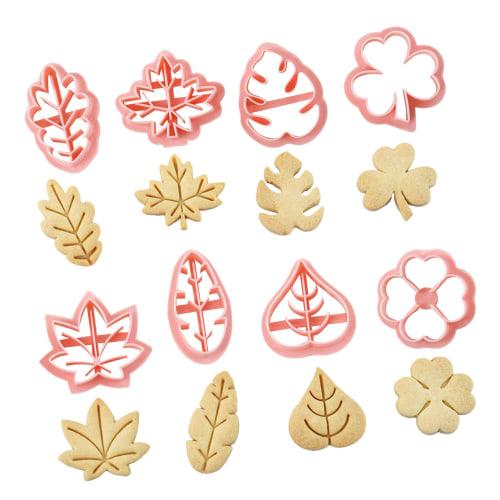 

Gevrkjenp Leaf Cookie Molds and Pastry Presses | Set of 8 Fondant Presses for Baking, Kitchen Baking Tools, and Soft Clay