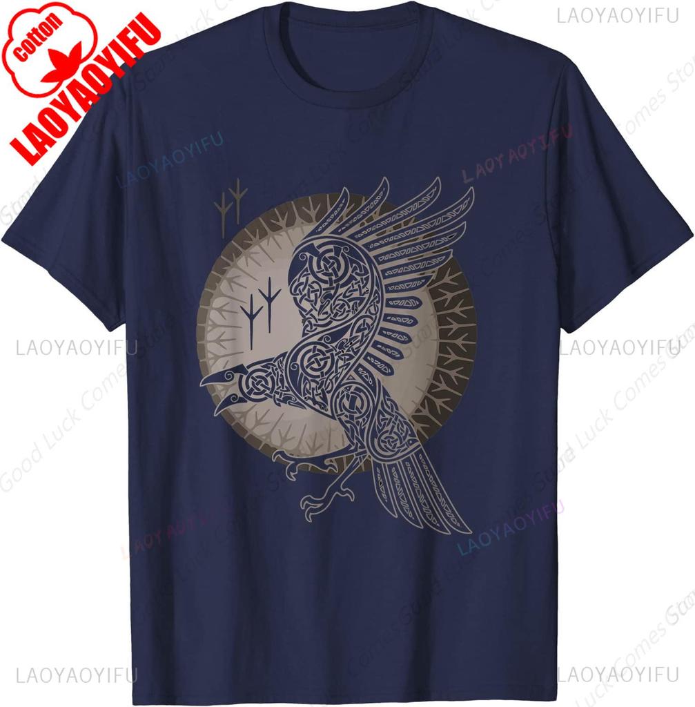 Odins Ravens Hugin Munin Viking Tee Norse Mythology Unisex Streetwear Y2k Vintage Ragnark Festival Gift Tshirt 2025