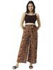 Moomaya Printed Summer Coord Set, 2 Pcs Set Crop Top with Palazzo Women