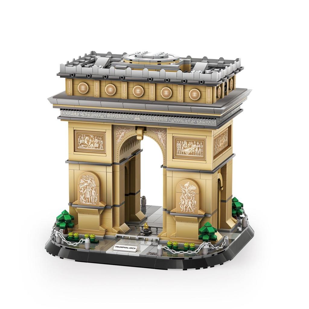 Wange Arc De Triomphe Building Blocks Set for Kids Ages 6-12 - Compatible Small Particle Toy Paris Model