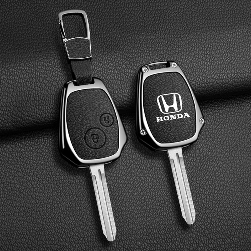 DNPVT1 Zinc Alloy Leather Car Remote Key Case Cover For HONDA Accord CRV Pilot Civic 2003 2007 2008 2009 2010 2011 2012 2013 Accessory