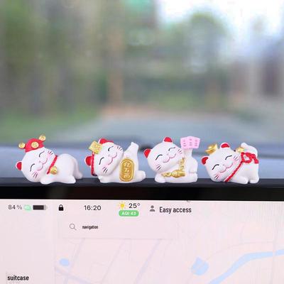 Reichtum anziehende winkende Katze Auto-Ornament - Dekoration für den zentralen Steuerbildschirm