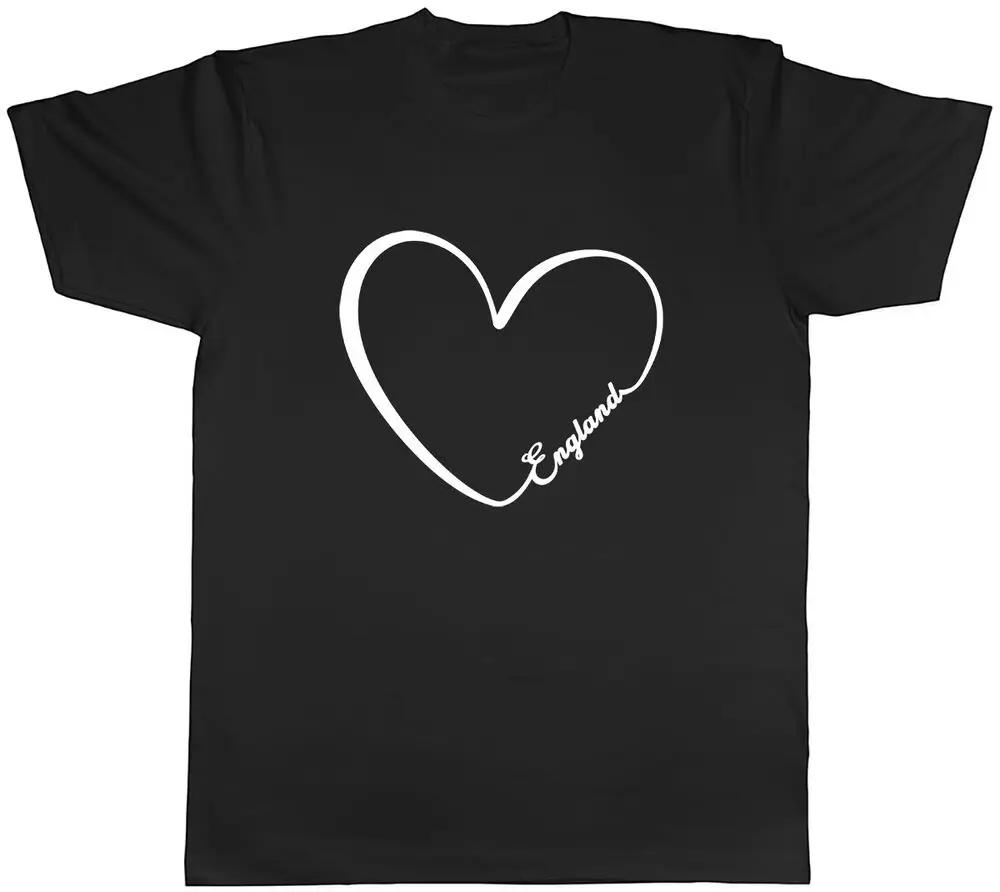 

Love Heart - England Mens Unisex T-Shirt Tee High Quality 100%Cotton Short Sleeve M