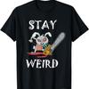 Seltsames Hasen-Kettensägen-Emo-Kawaii-Psycho-Verrückter-Freak-T-Shirt