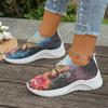 Butterfly Printed Breathable Knitted Sneakers for Women  Spring Slip On Flat Heels Casual Shoes Woman Lightweight Loafers