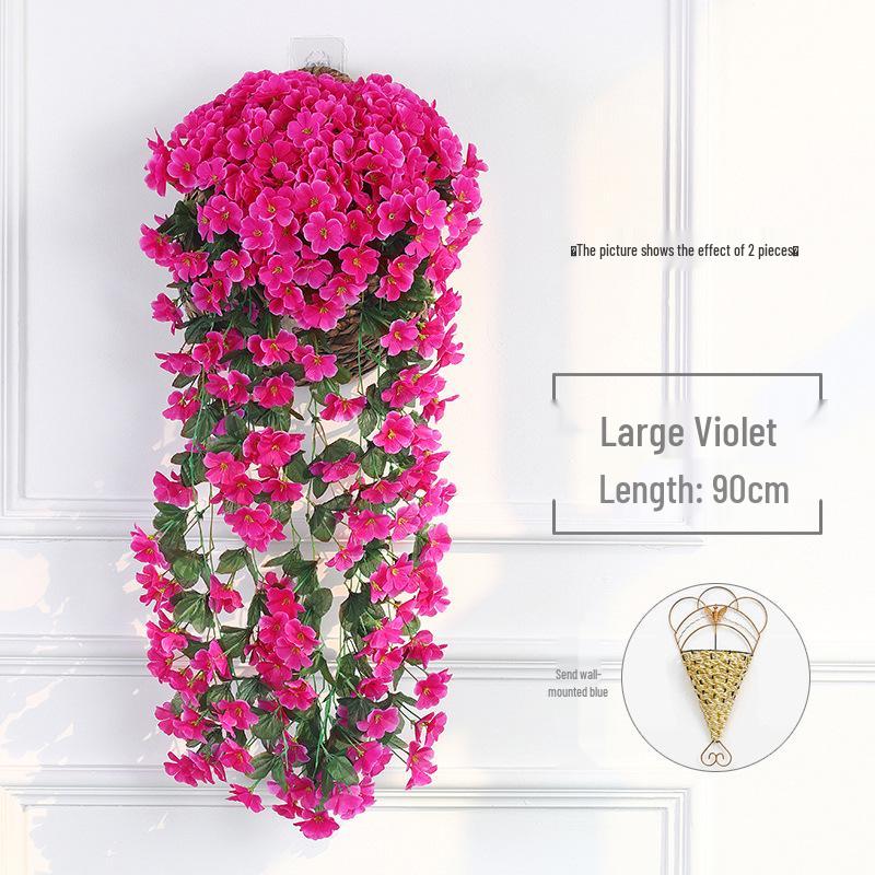 Wisteria Vine Artificial Silk Flower Wall Hanging for Indoor Decoration