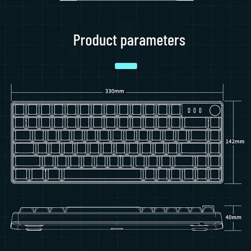 Qisha V82pro Wireless Tri-mode Mechanical Keyboard & Mouse Combo