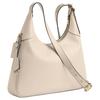 Coach Ella 36 Gold Logo Leather Shoulder Bag Large Oatmeal Women Shoulder Bag CCE48-IMOAT